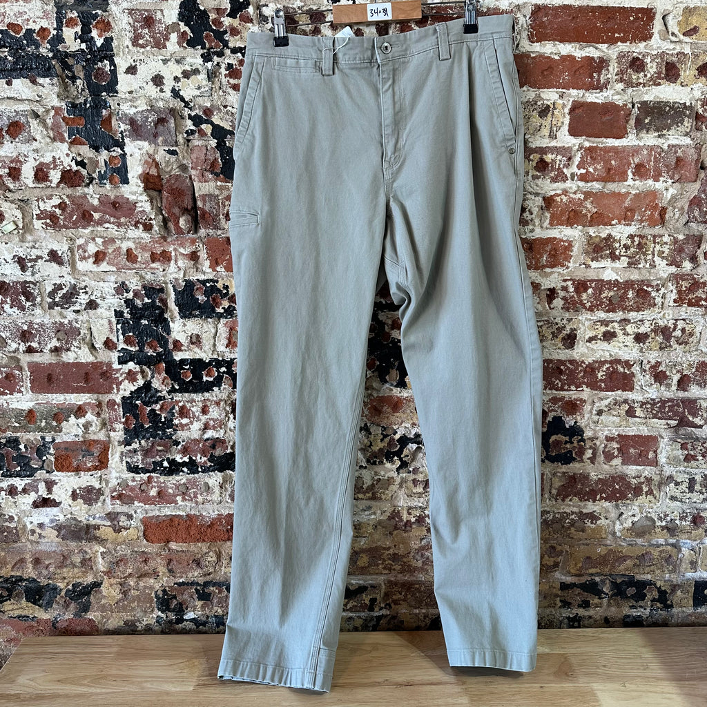 Duluth Trading Pants Mens 34x34 Biege Flex Ballroom Khakis Outdoor Casual