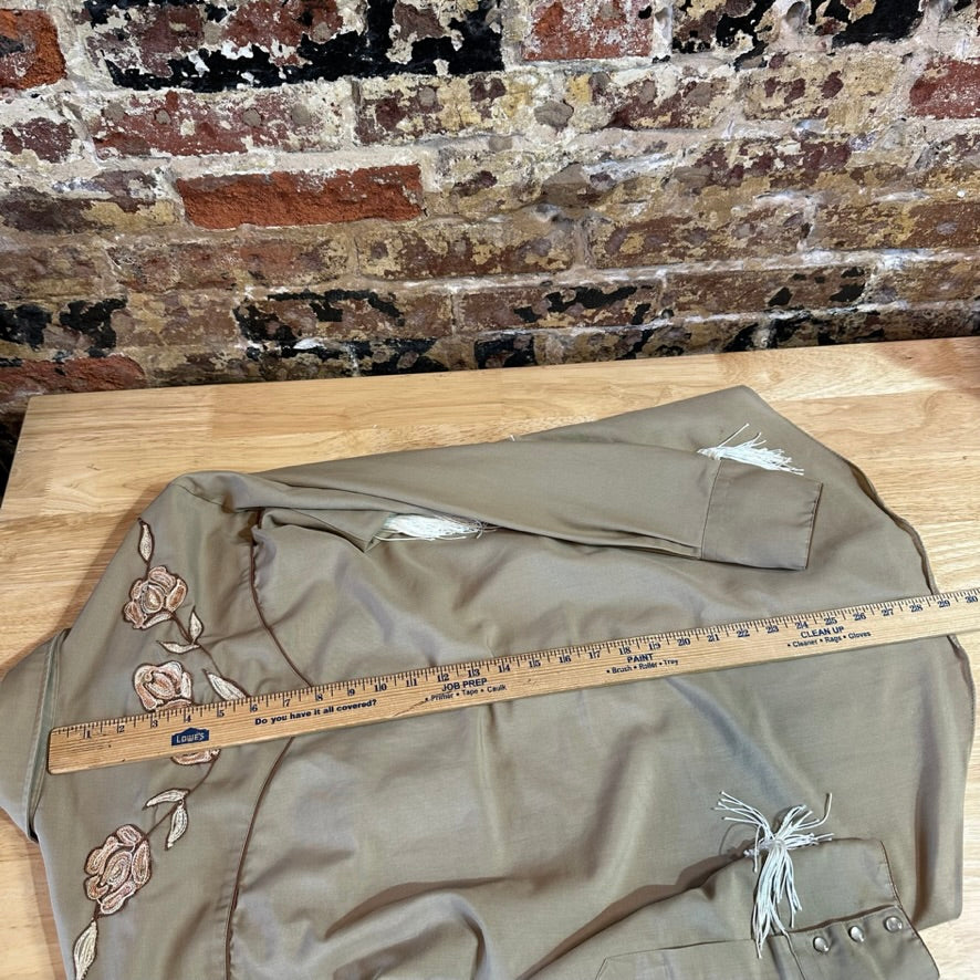 VTG Karman Mens Medium Western Fringe Shirt