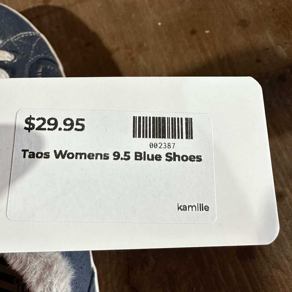 Womens Taos Starline Blue Low Top Lined Casual Shoes Sneakers Size 9.5 M