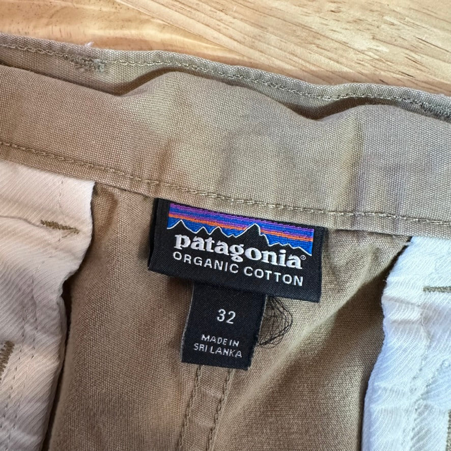 Patagonia Shorts Mens 32 Organic Cotton Lightweight 33x9" Flat front