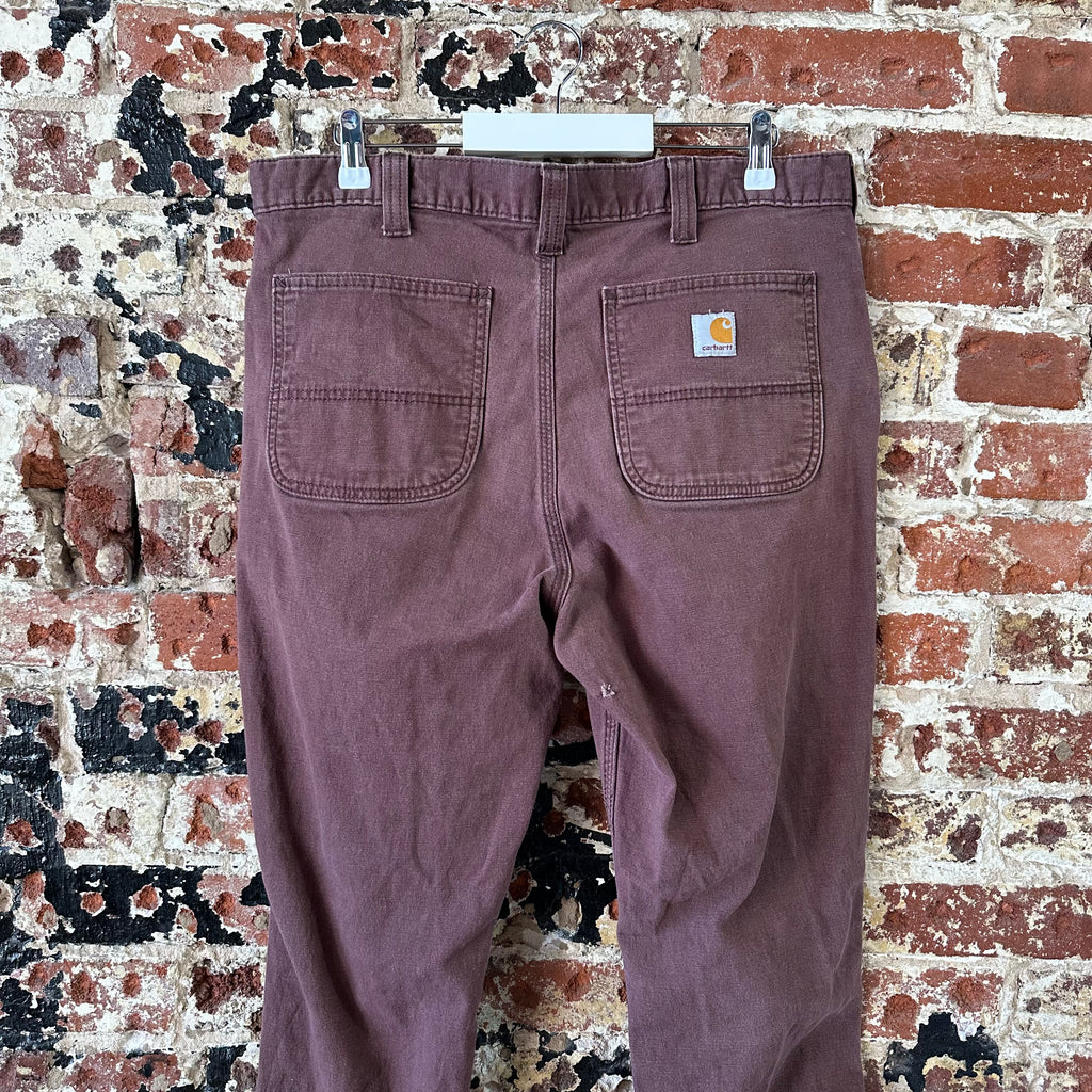 Carhartt Canvas Straight Fit Work Pants Reddish Mens 34x34