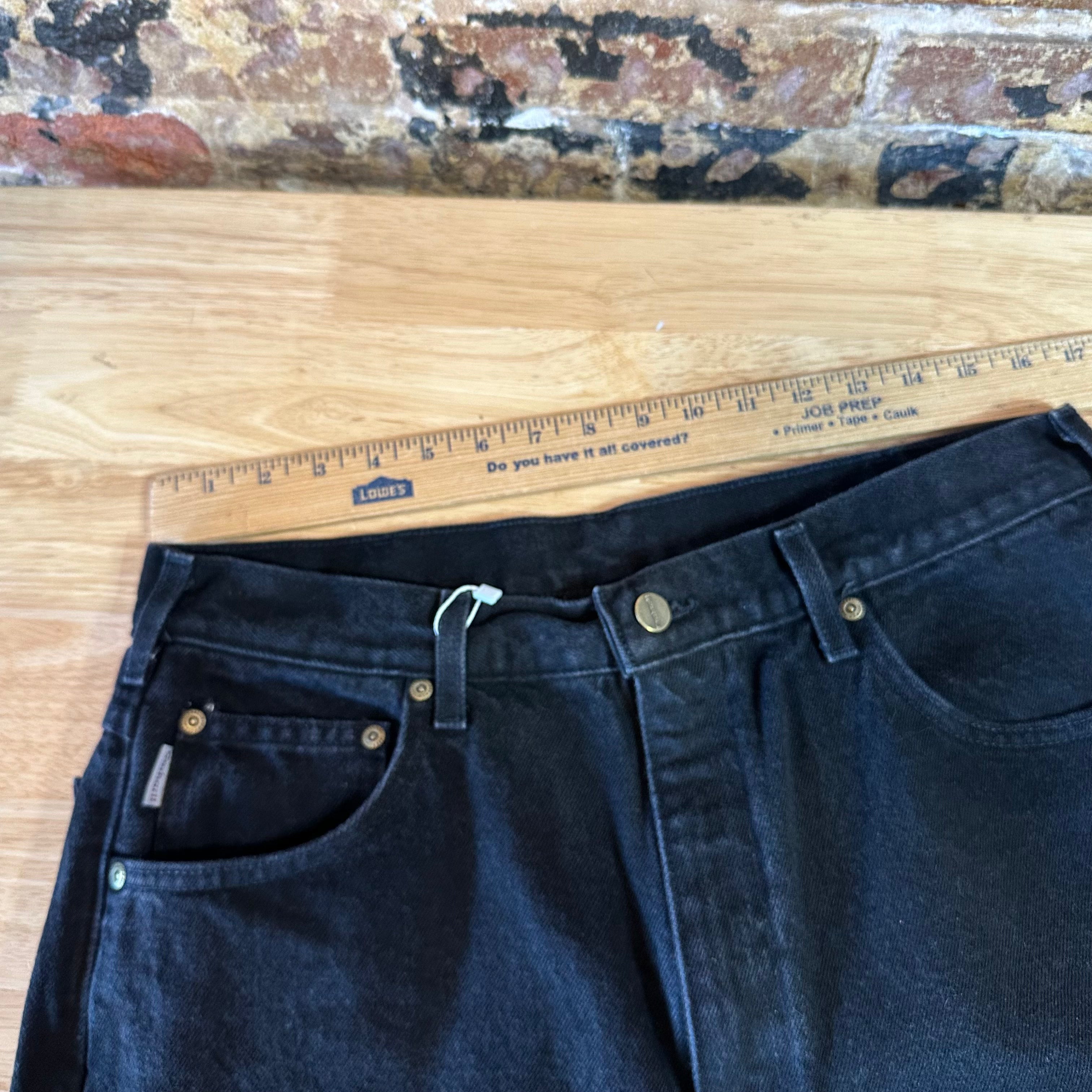 VTG Carhartt B17 Black Jeans Mens 35x32