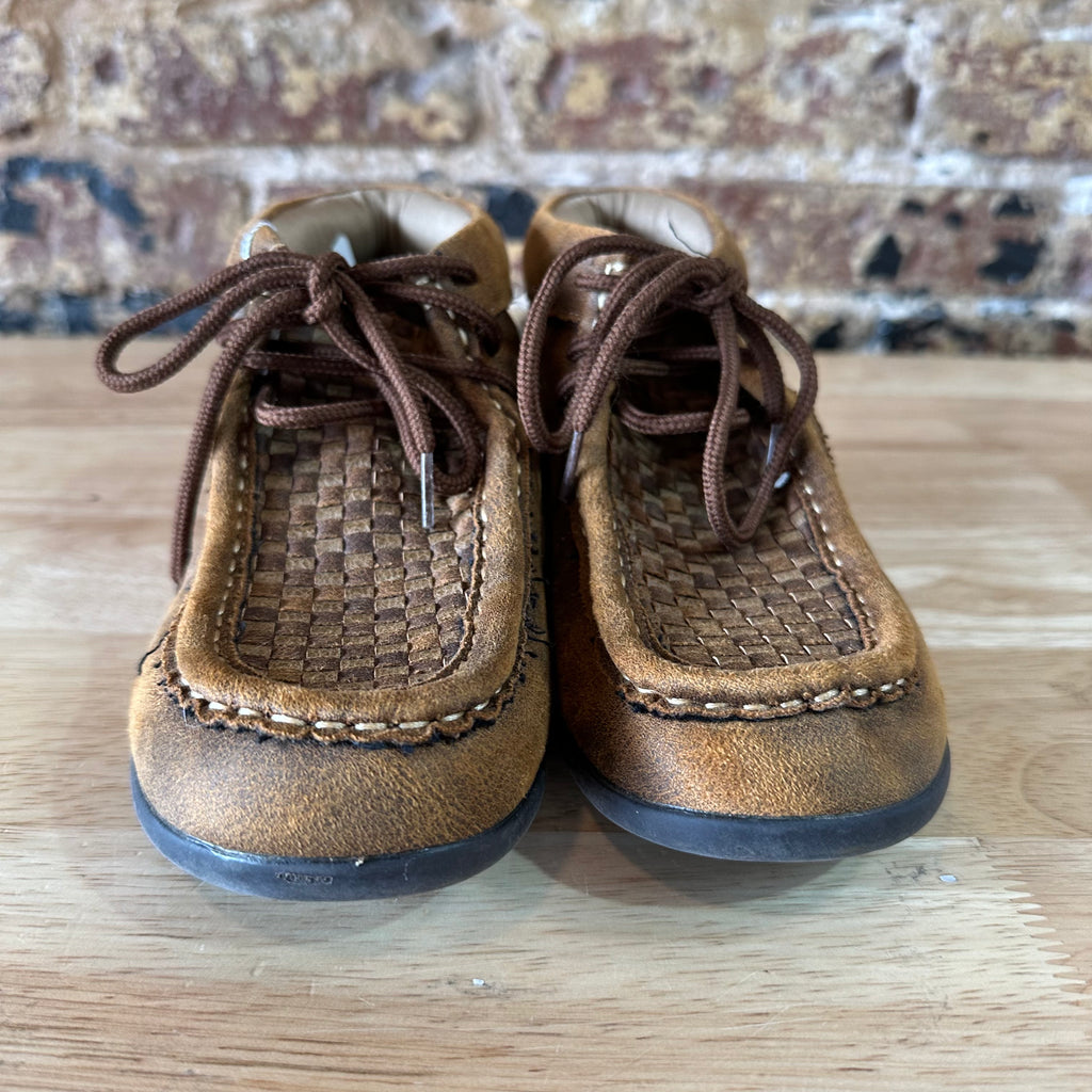 Dbl Barrell Toddler Boys Kids Sz 1 Carson Brown Leather Shoes