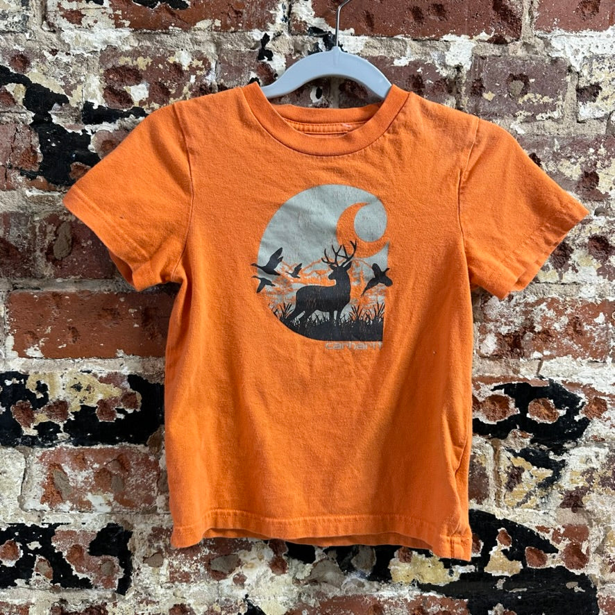 Carhartt Deer short Sleeve T-Shirt Boys 3T Outdoor Orange