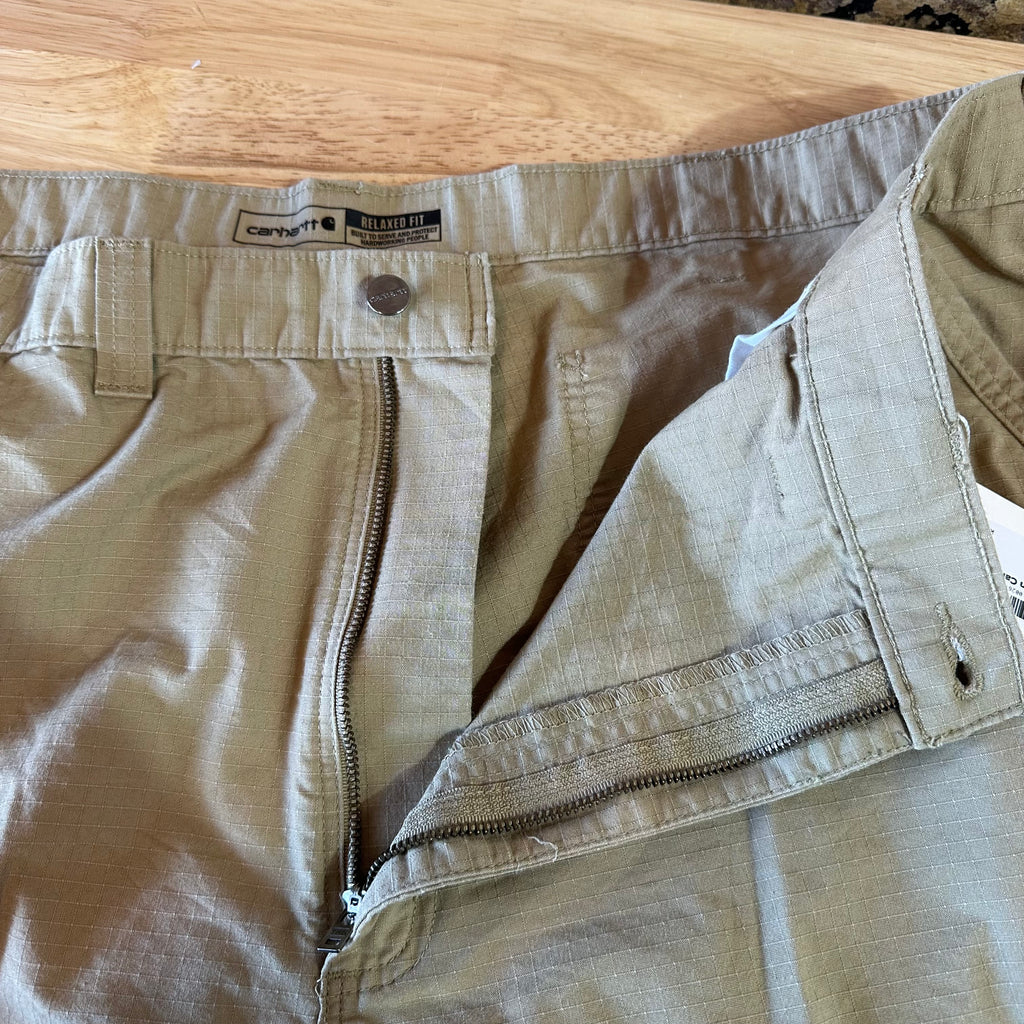 Carhartt Force Ripstop Cargo Shorts Mens 46 Tan Relaxed fit workwear