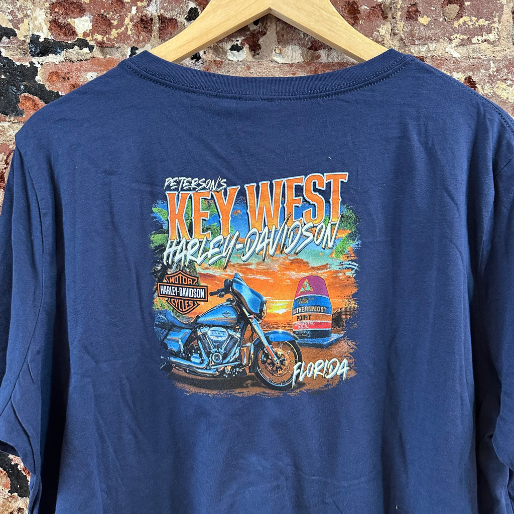 Harley Davidson Women's 2XL Short Sleeve Blue T-Shirt V-Neck NEW