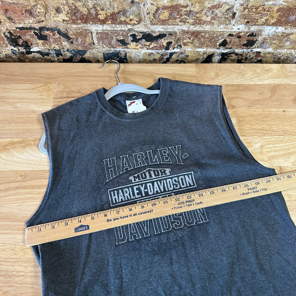 Harley Davidson Men's Large Sleeveless Gray T-Shirt