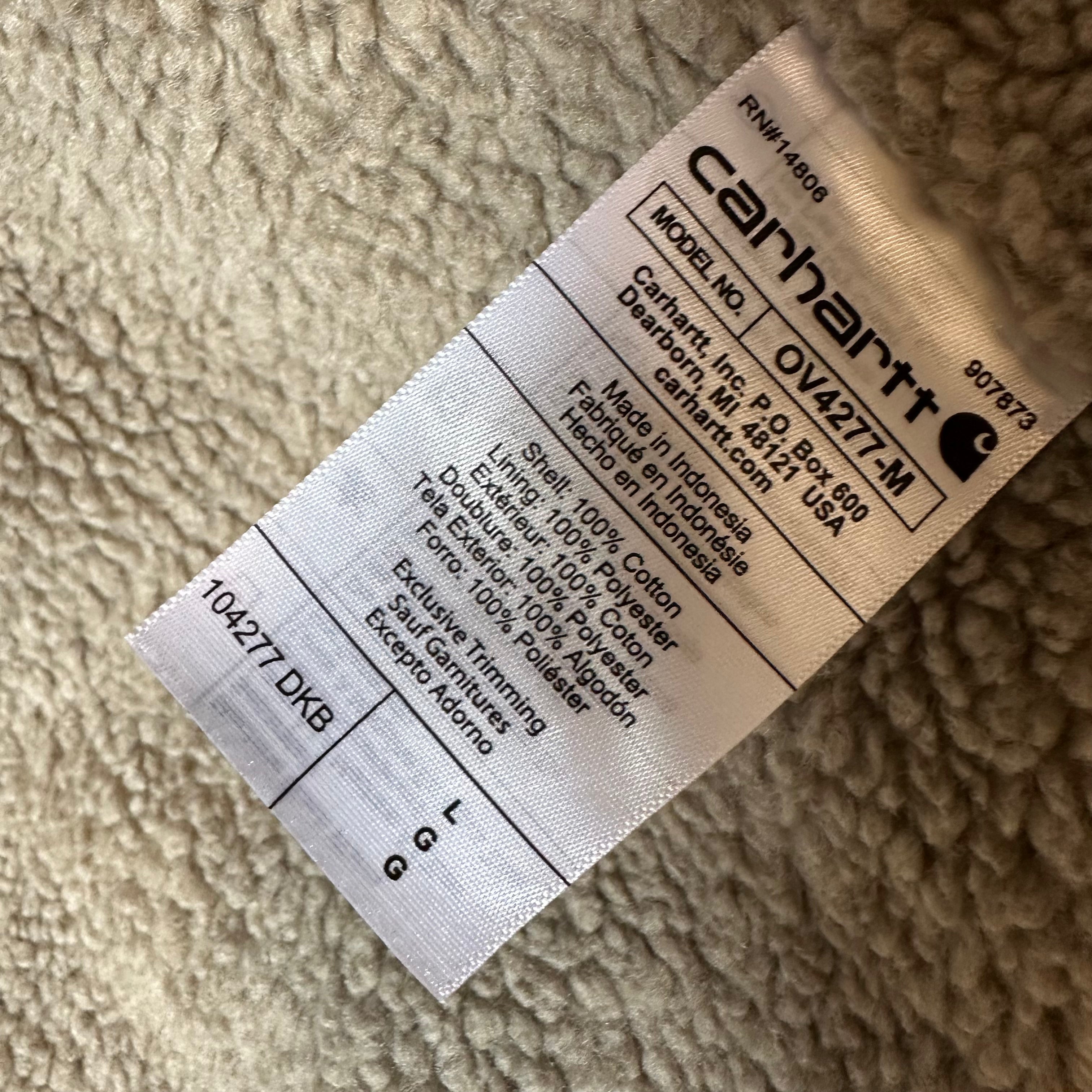 Carhartt Mens Large Brown Sherpa Vest