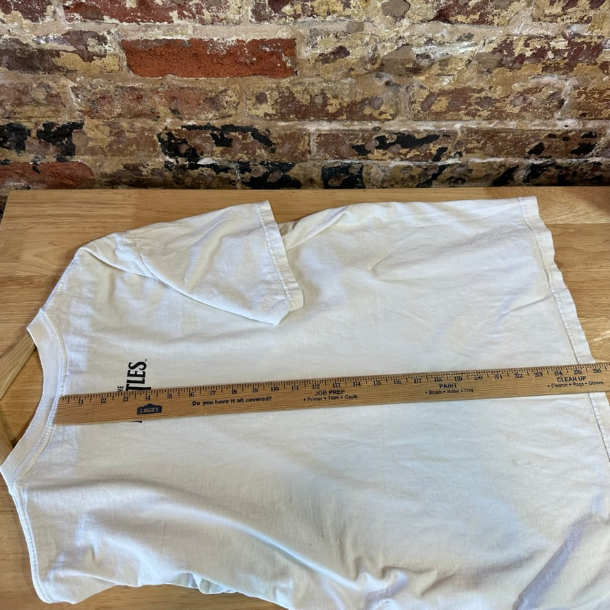 VTG Beatles Men's XL S/S White T-Shirt