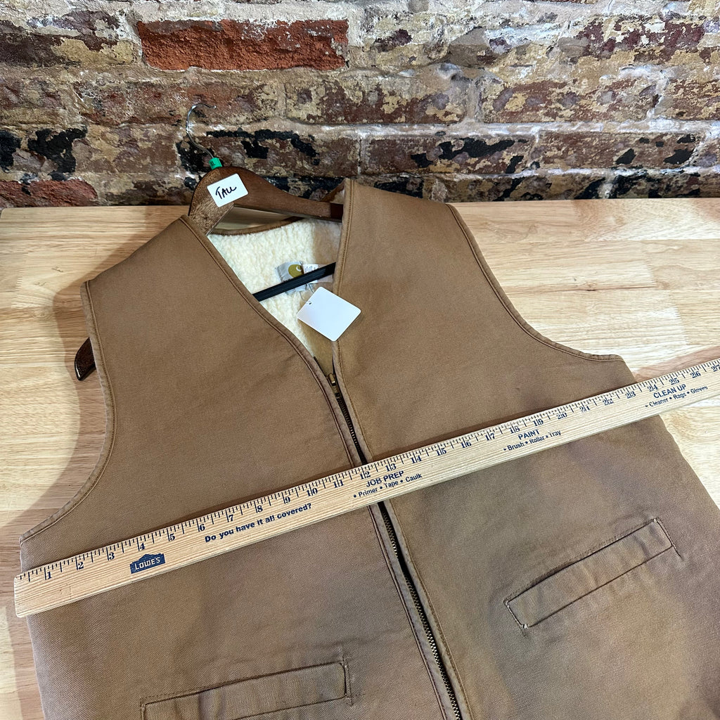 VTG Carhartt Brown Sherpa Men's XL Tall Vest