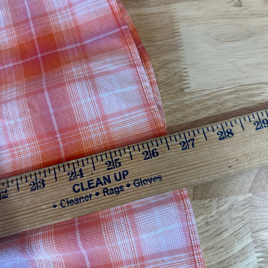 Duluth Trading Womens 2XL Button Up Shirt Orange Plaid Long sleeve vented