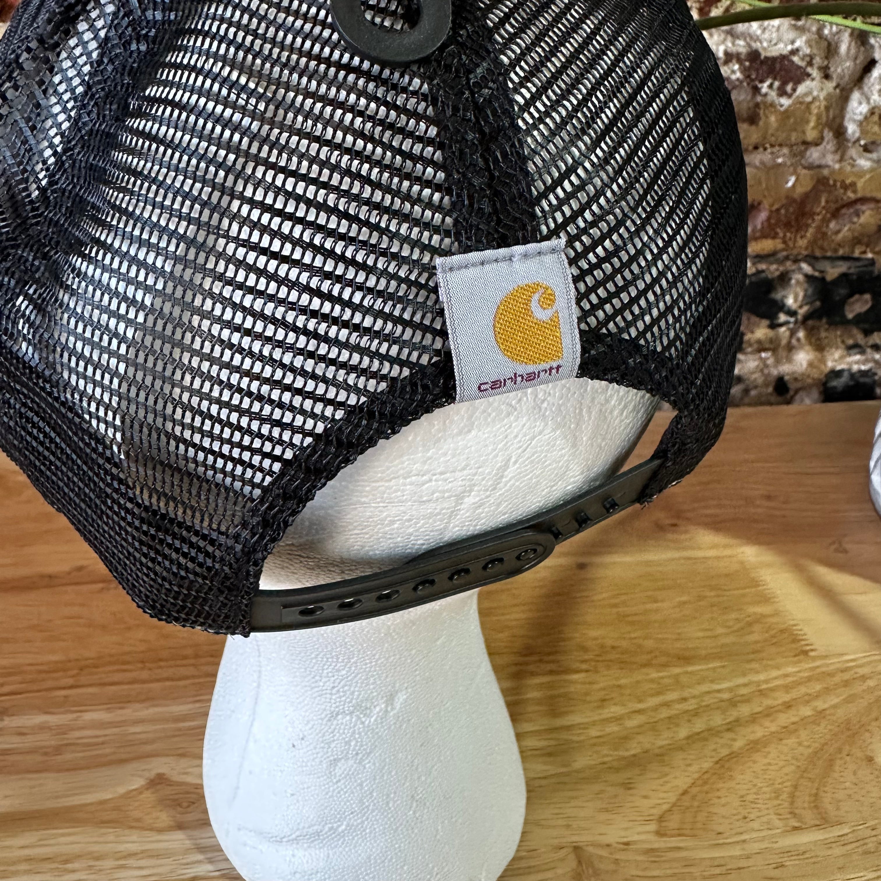 Carhartt Black gray Trucker Snap Mesh Back Hat hunting New