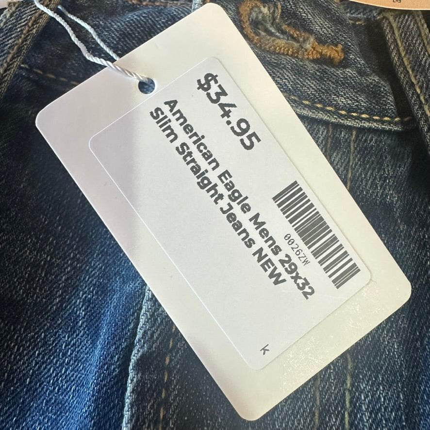 American Eagle Mens 29x32 Blue Jeans NEW