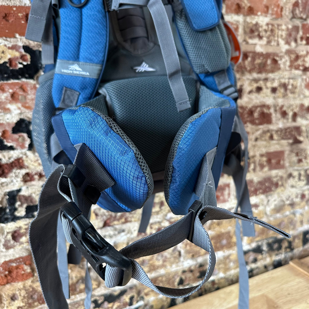 High Sierra Explorer 55 Liter Hiking Backpack Blue 55L NEW