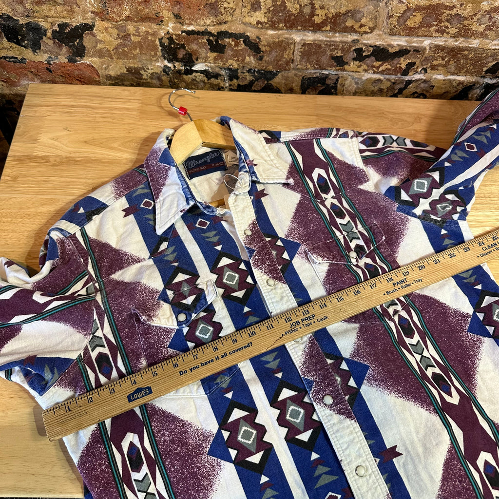 VTG Wrangler Men's Large Aztec Western Shirt