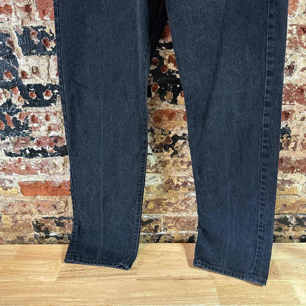 Levis 501 Mens 36x34 Denim Black Straight Leg Jeans