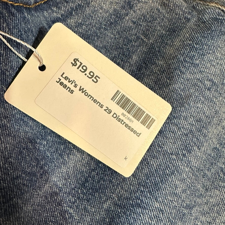 Levi's Womens 29x27 Distressed Jeans