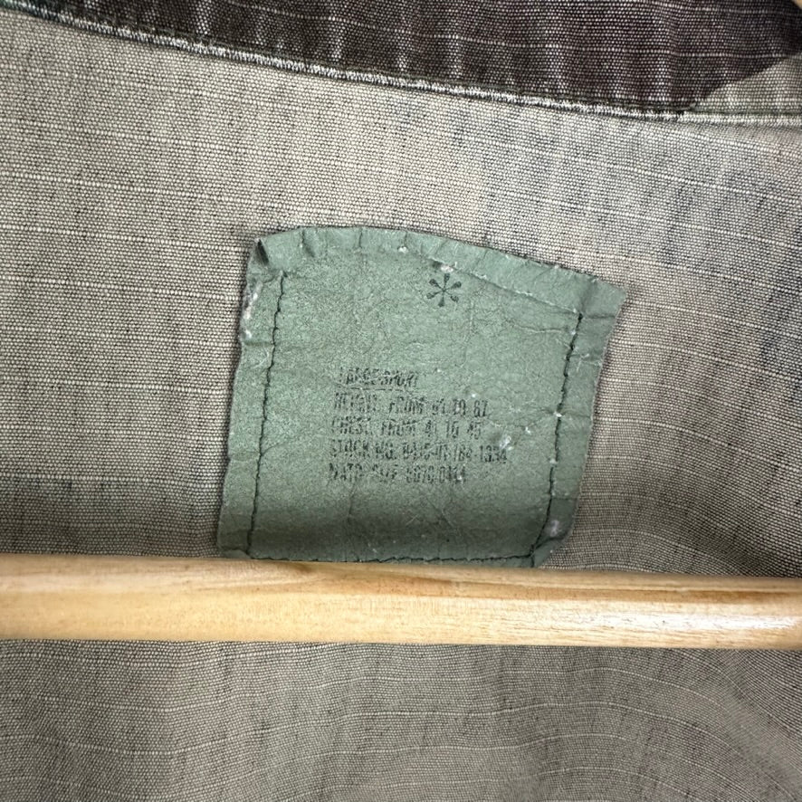 US Army Jacket Mens Large Short Woodland Combat Coat Shirt