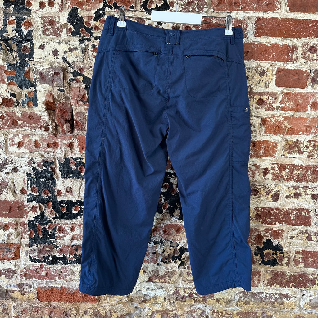 Royal Robbins Pants Women's 4 Lightweight Capri Blue Outdoor Hiking 32x21"
