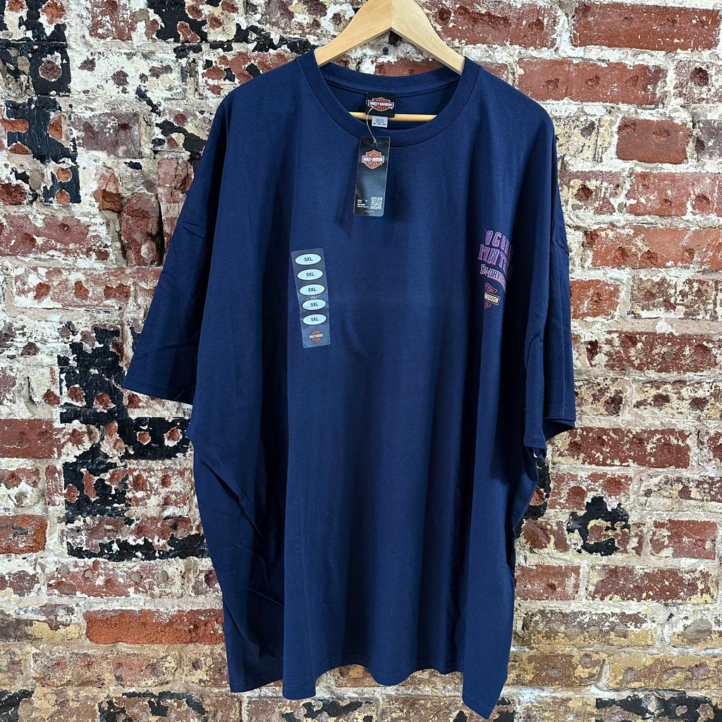 Harley Davidson Men's 5XL Short Sleeve Blue T-Shirt NEW