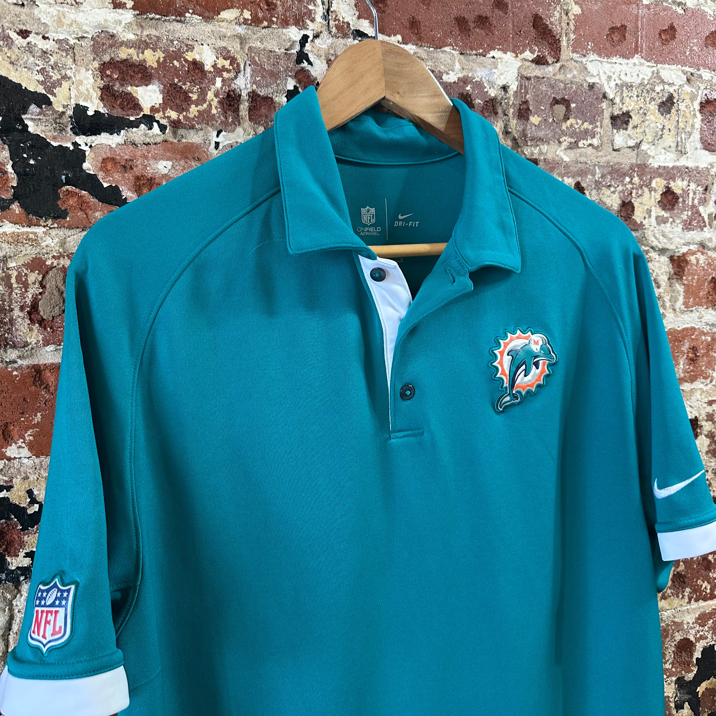 Nike Dolphins Mens Large Polo