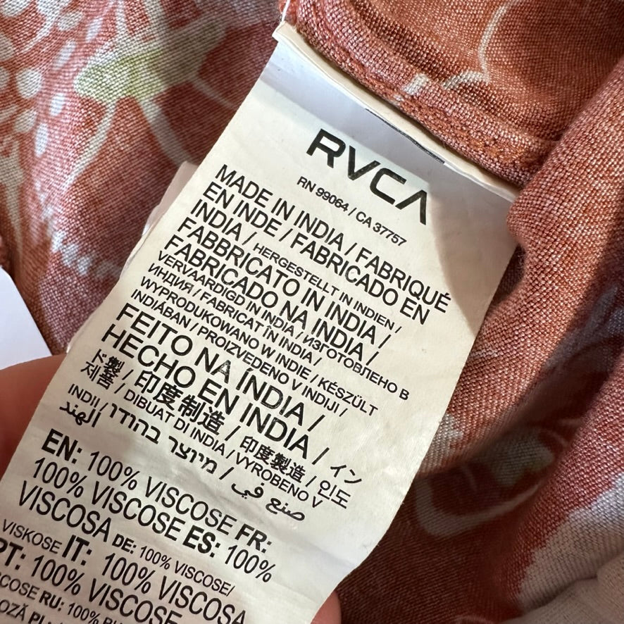 RVCA womens Daze shorts multicolor sz medium lightweight beach bird floral
