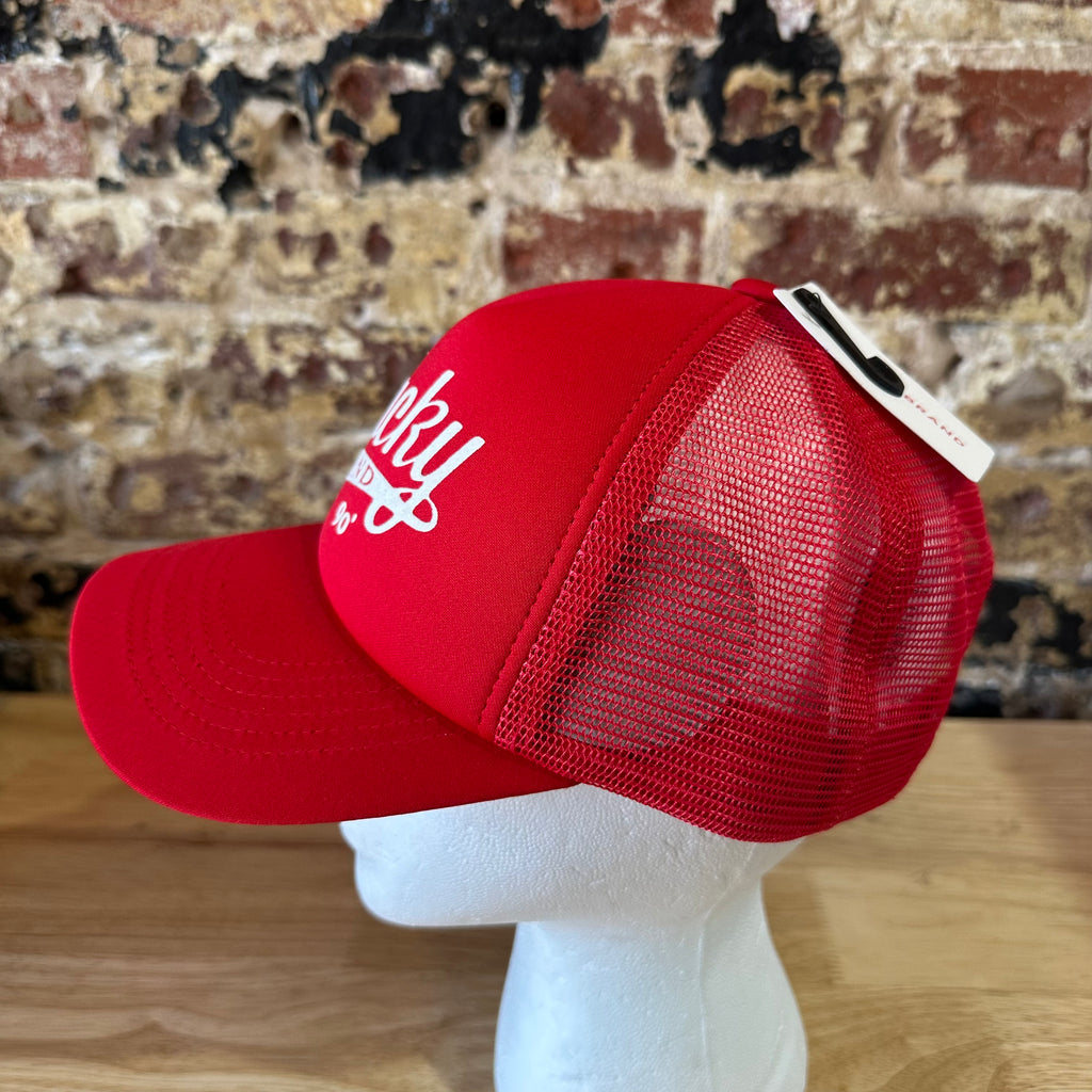 Lucky Brand Red Trucker Hat SnapBack Y2K NEW