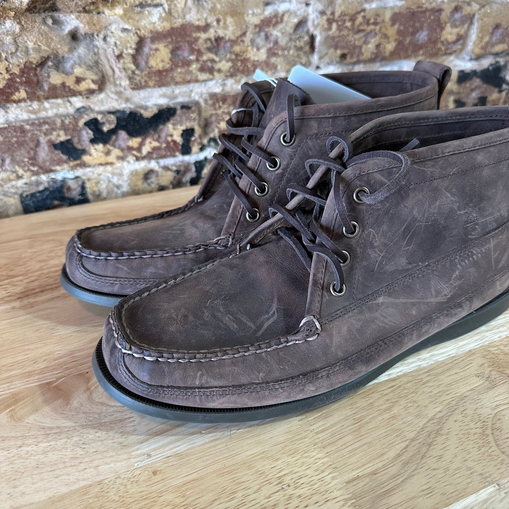 L.L. Bean Signature Mens 11 D Jackman Ranger Brown Leather Chukka Moc Boots Shoes