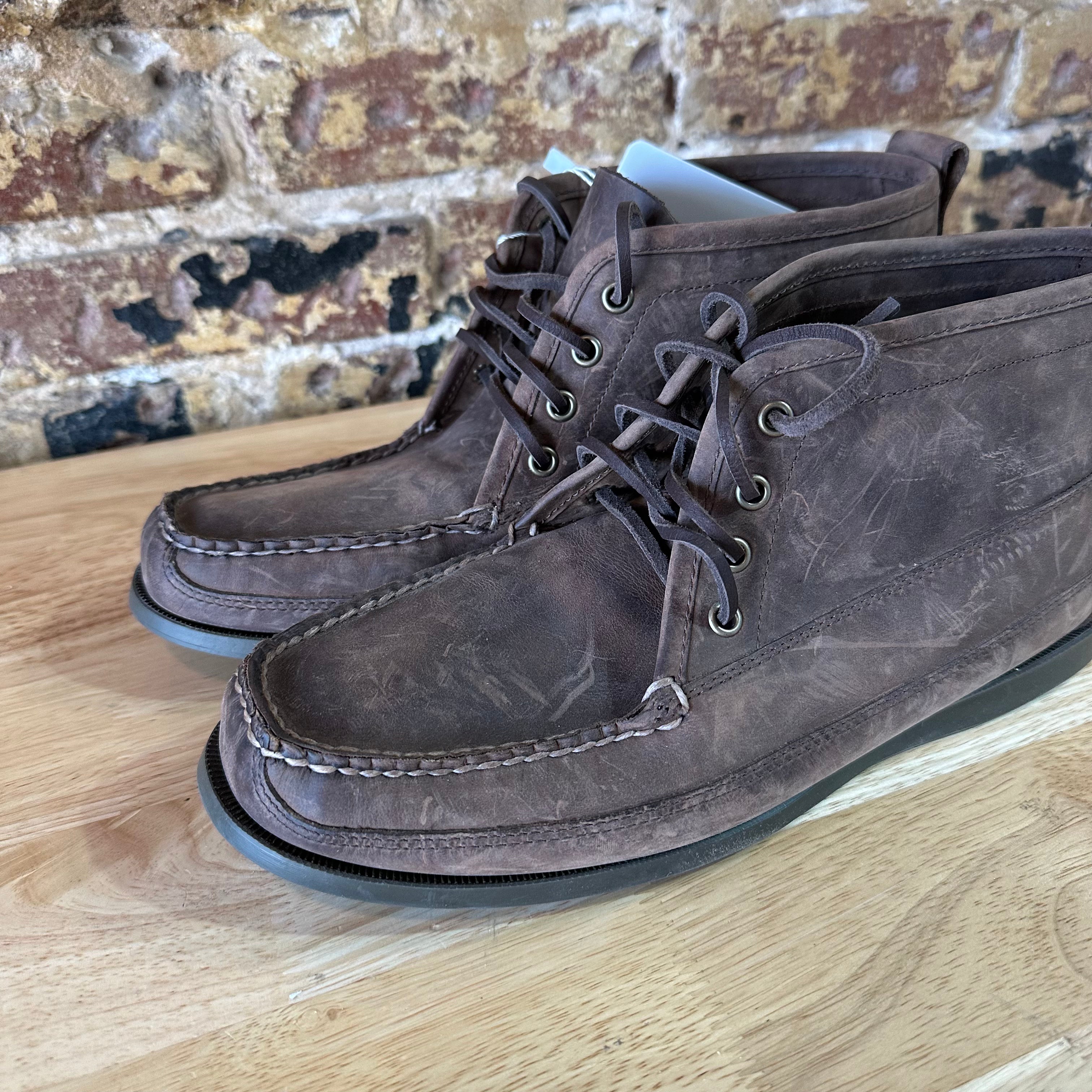 L.L. Bean Signature Mens 11 D Jackman Ranger Brown Leather Chukka Moc Boots Shoes