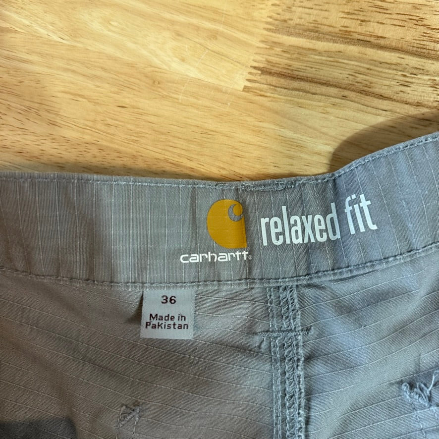 Carhartt Mens 36 Cargo Gray Shorts