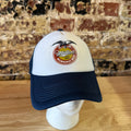 Lucky Brand Miller Milwaukee Beer Trucker Hat Navy Blue White Snapback Cap NEW