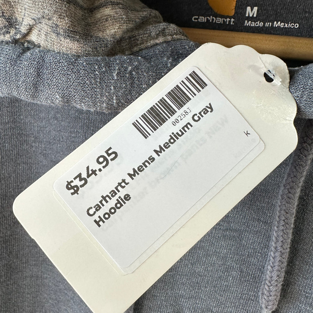 Carhartt Hoodie Sweatshirt Gray Mens Size Medium Original Fit Camo
