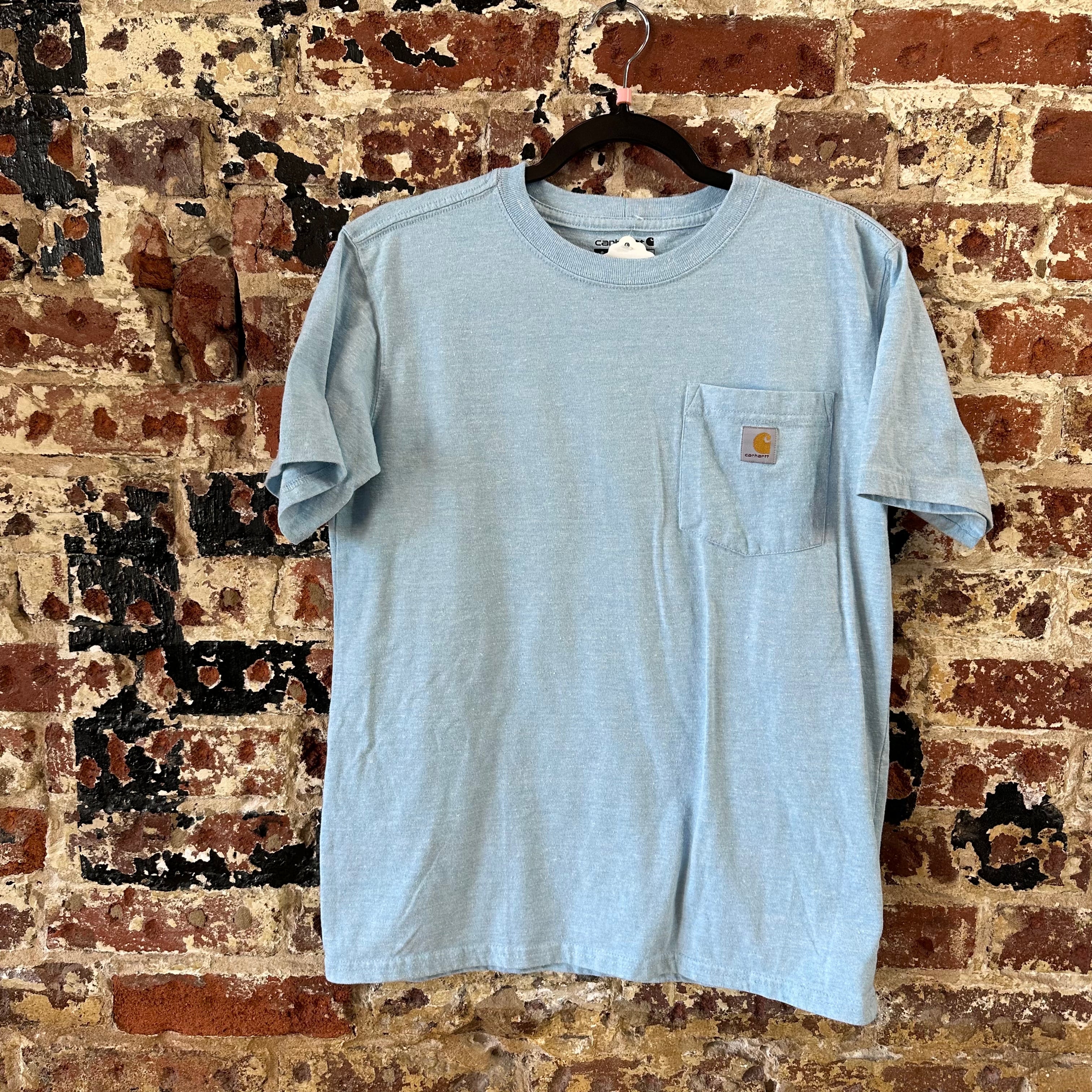 Carhartt T-Shirt Womens Small short sleeve Work casual Blue K-87 Loose