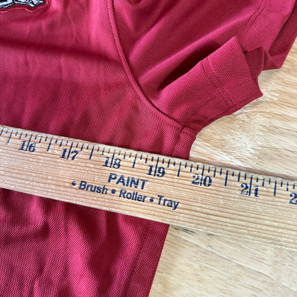 Arkansas Razorbacks Polo Shirt Womens Large Red Dri Fit Short Sleeve