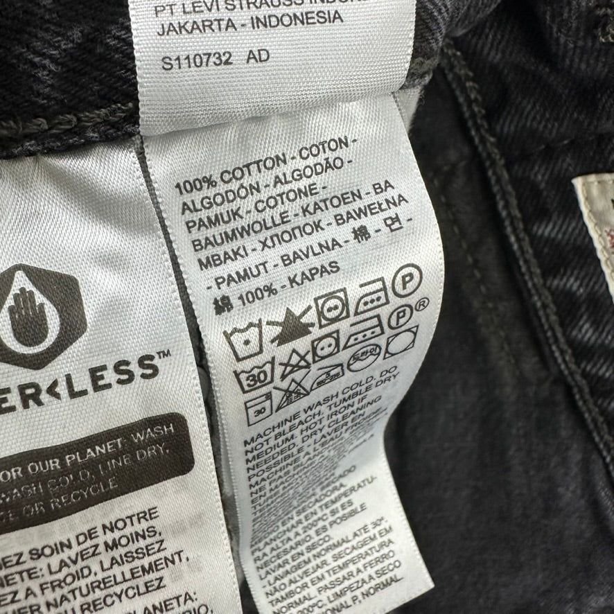 Levi's Cut Off Denim Black Jean Shorts Womens 23 Distressed - 24x2"