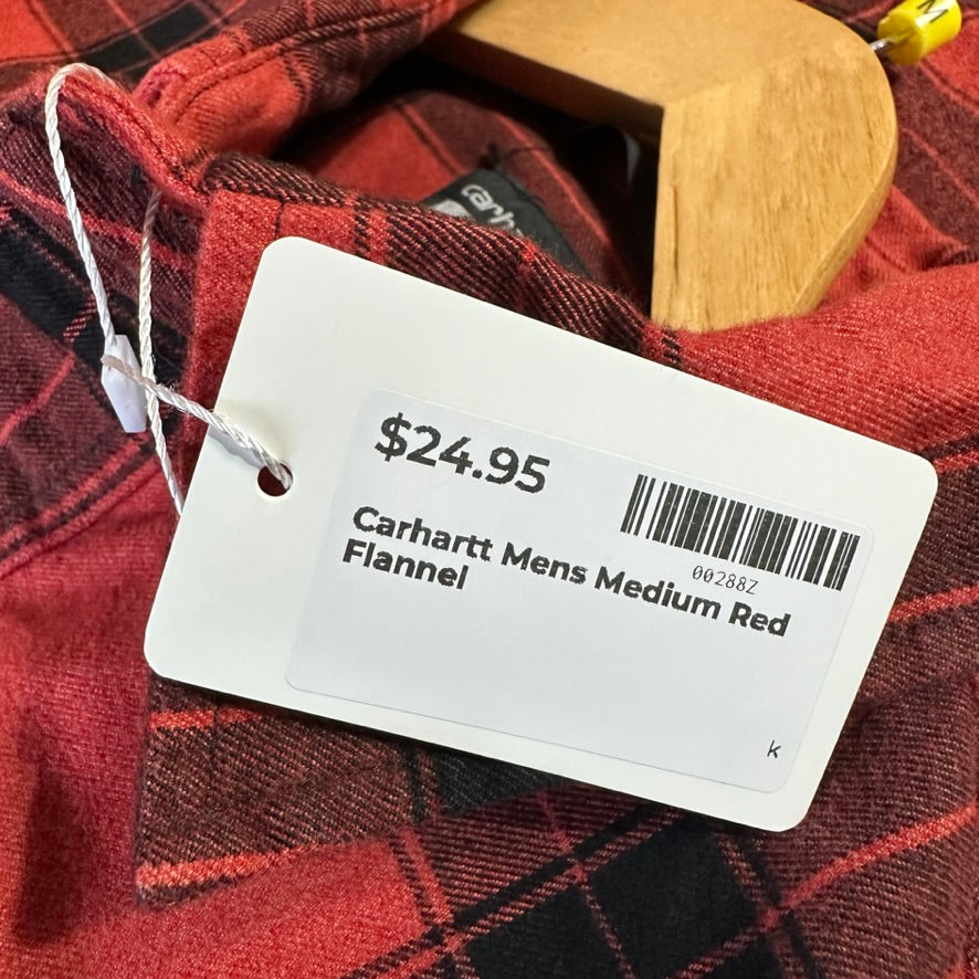 Carhartt Mens Medium Red Flannel Shirt