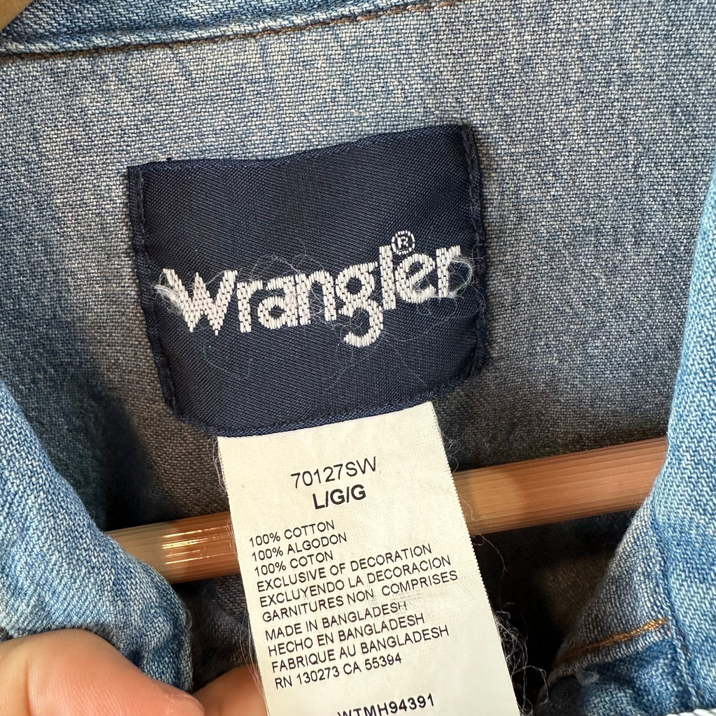 Wrangler Men's Large Blue Western Shirt