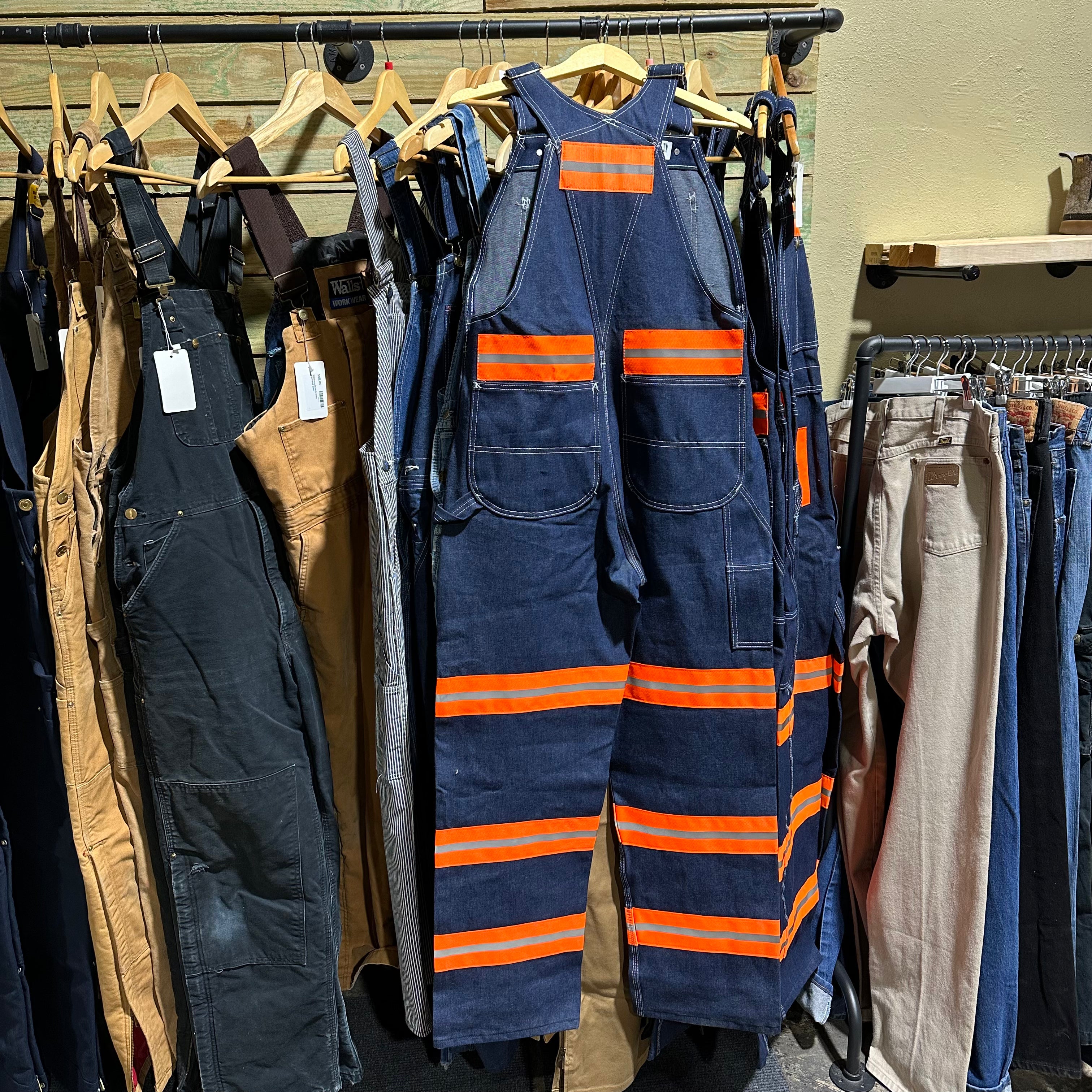 Aramark Mens 32x30 Reflective Jean Bib Overalls
