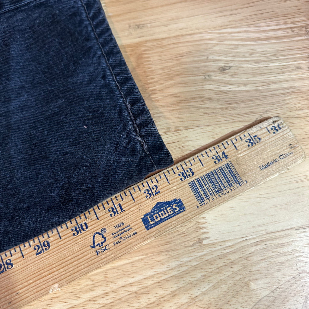 Levis 501 Mens 36x34 Denim Black Straight Leg Jeans