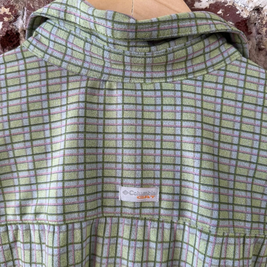 Columbia GRT Womens XL Long Sleeve Casual Shirt Button Up Green