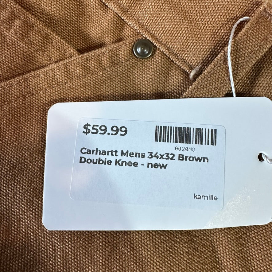 Carhartt B01 Mens 34x32 Brown Pants NEW