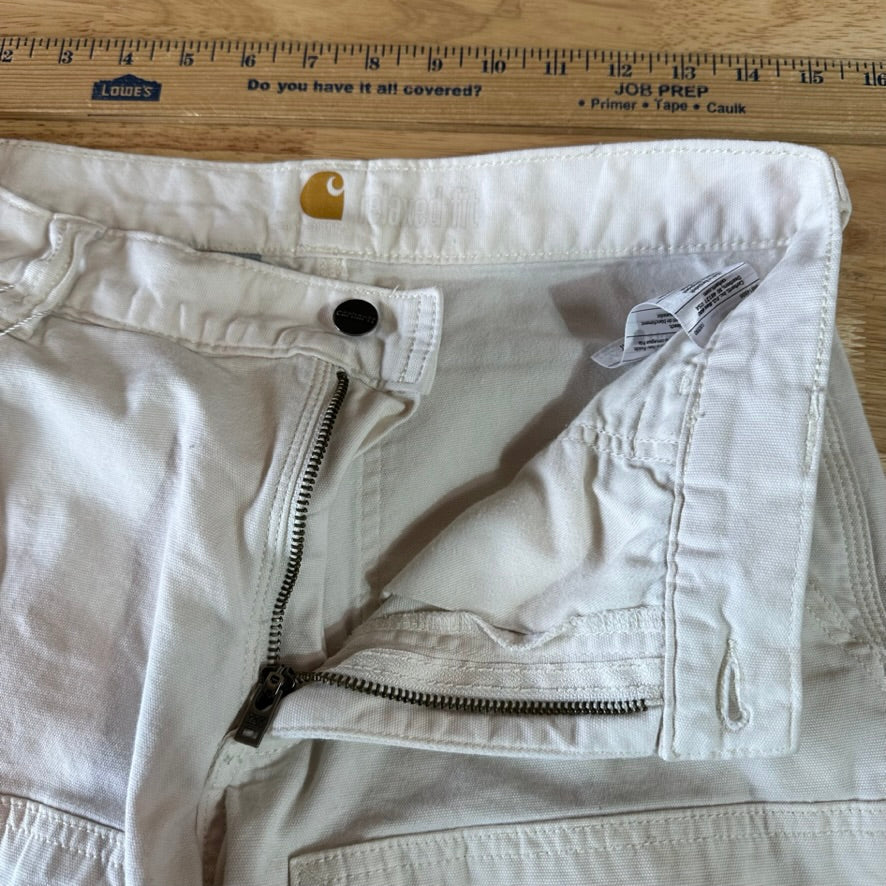 Carhartt Men’s Double Knee Workwear Pants 30x30 White Cream