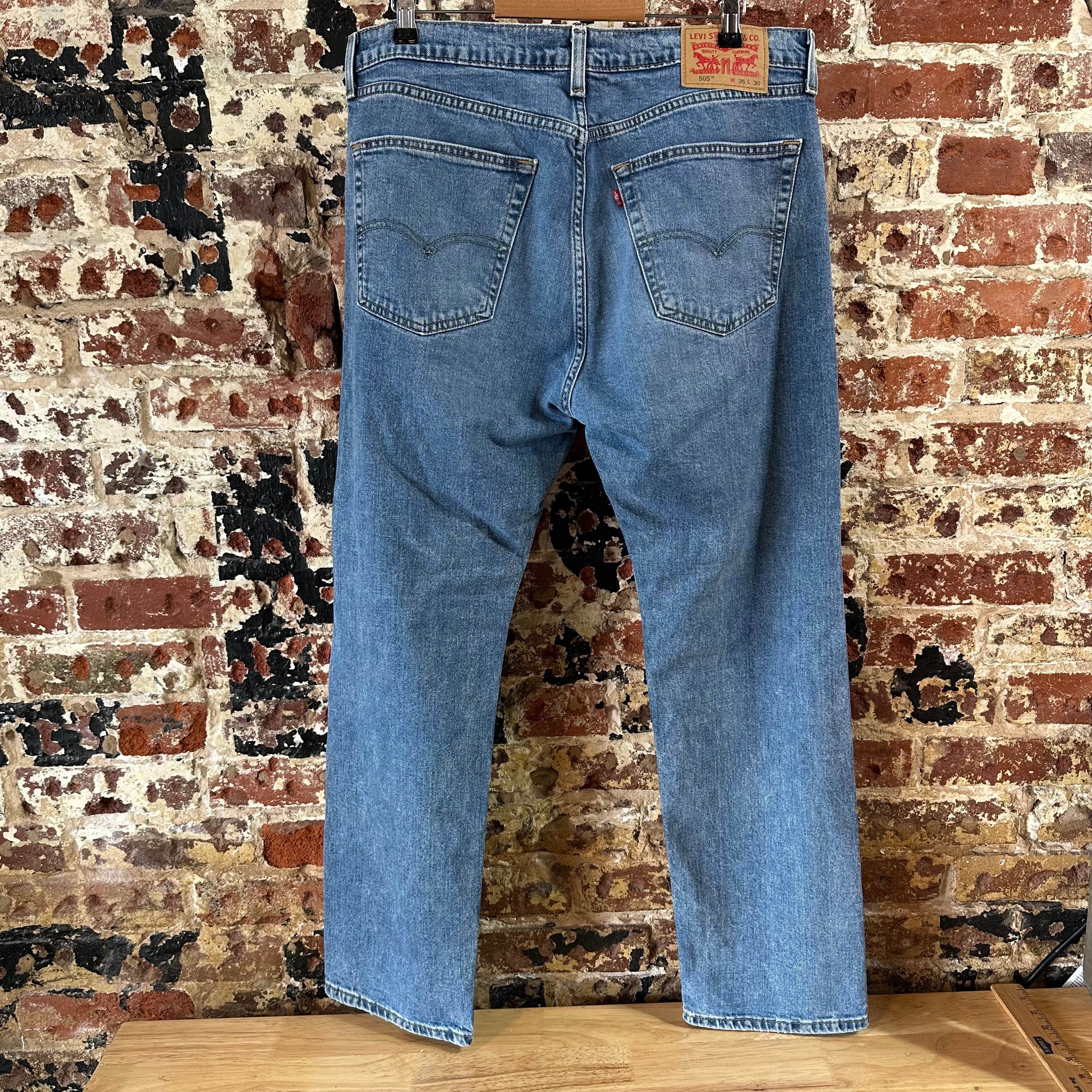 Levi's 505 Mens 36x30 Blue Jeans