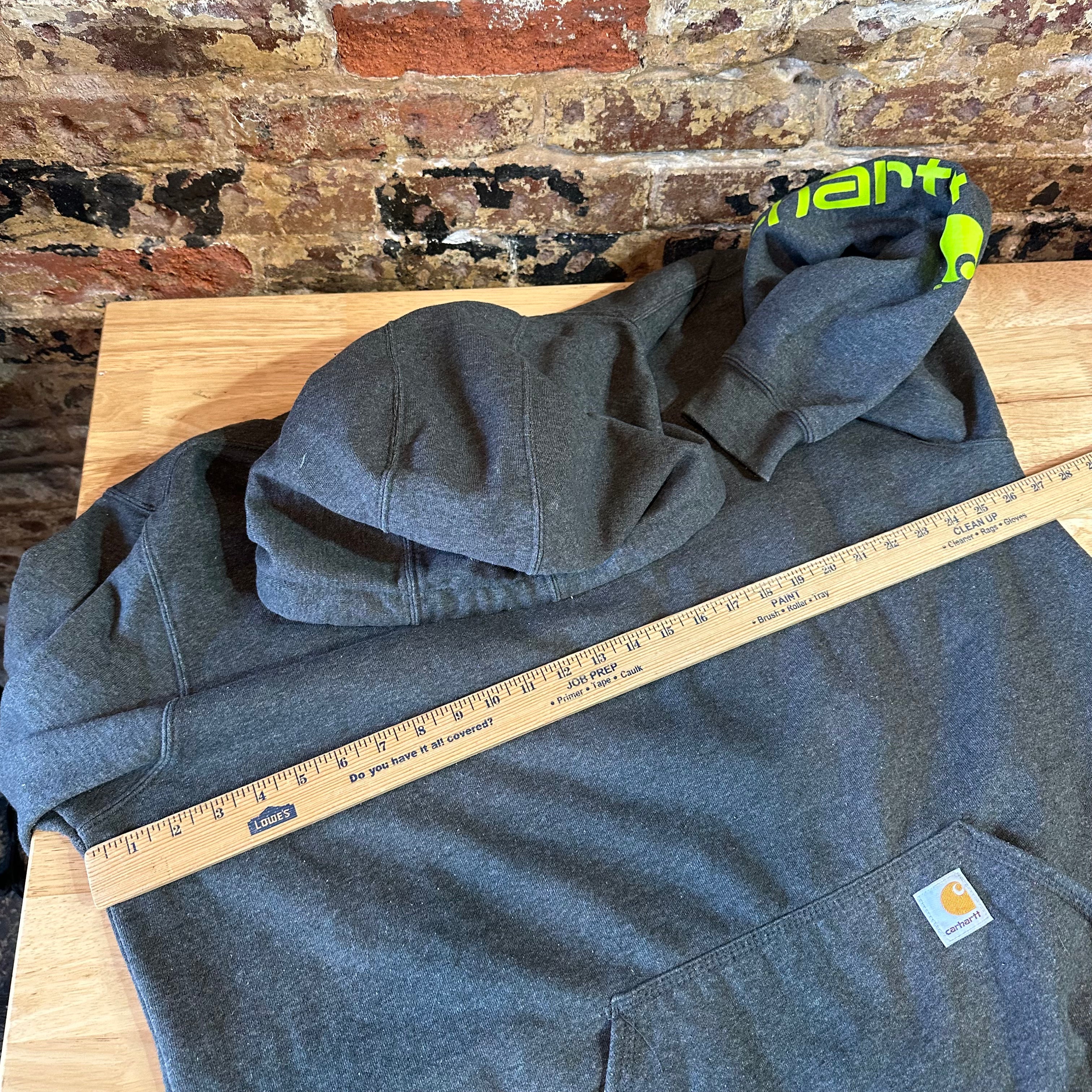 Carhartt Hoodie Sweatshirt Mens XL Tall Gray K288
