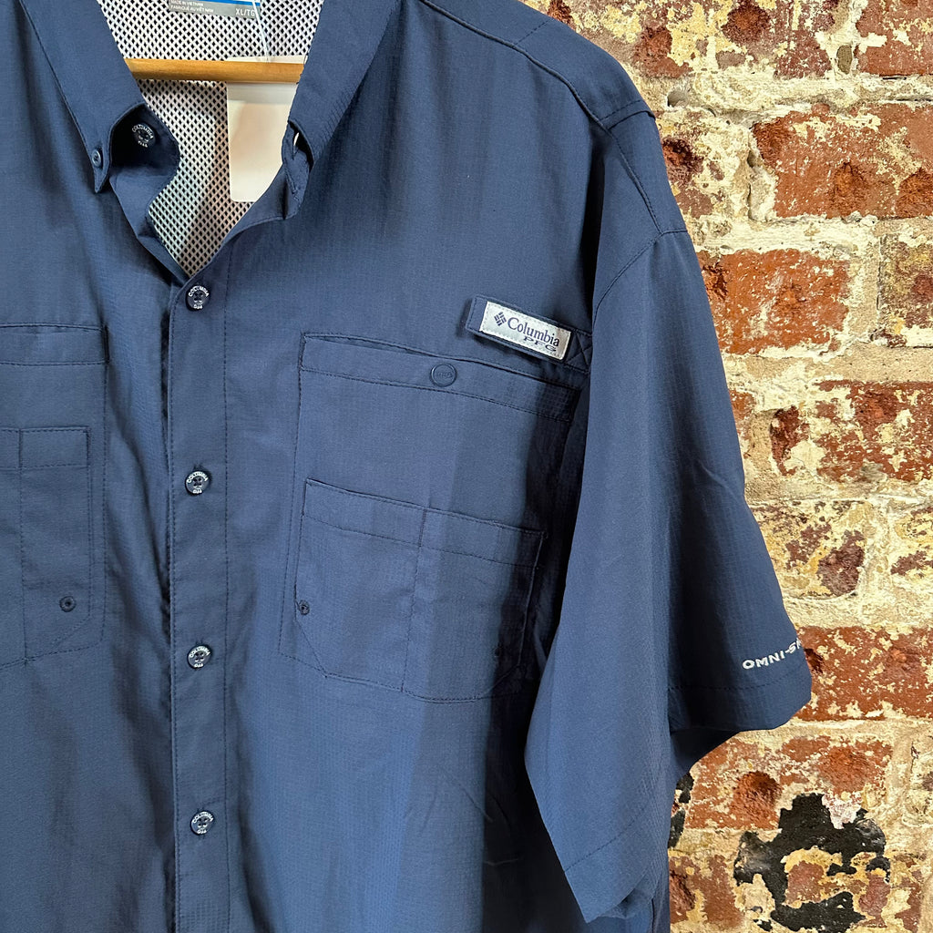 Columbia PFG Mens XL Short Sleeve Button Up