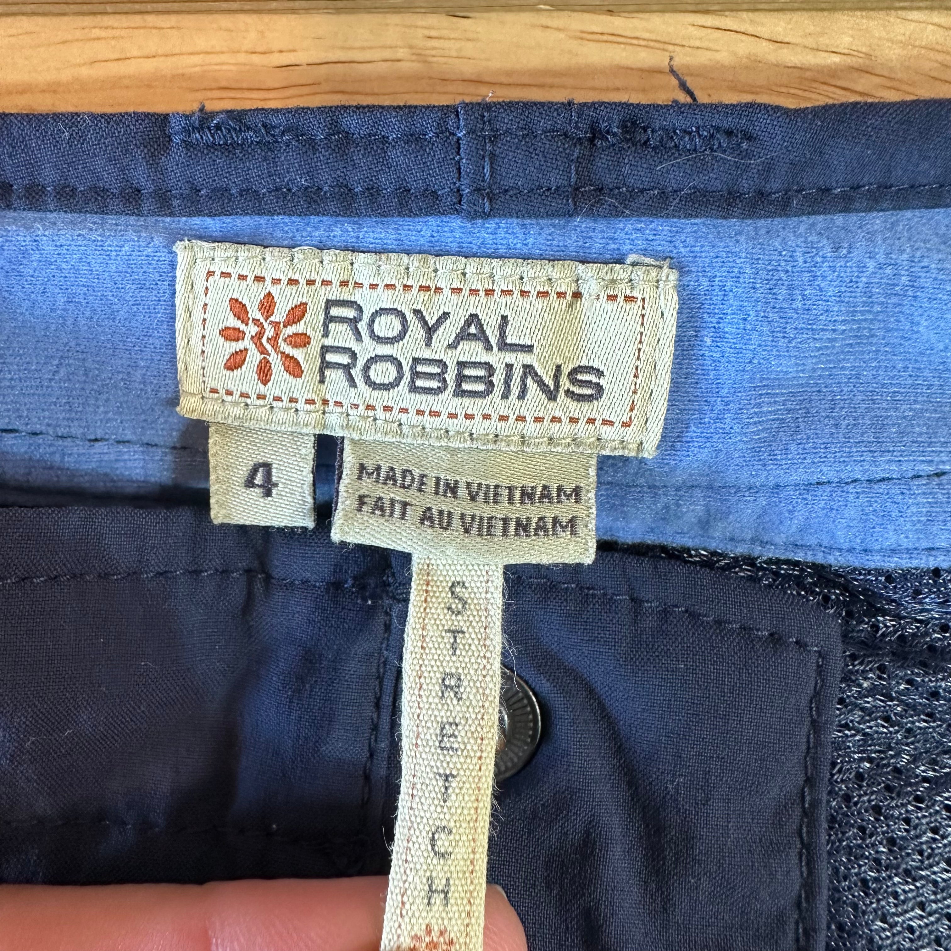 Royal Robbins Pants Women's 4 Lightweight Capri Blue Outdoor Hiking 32x21"