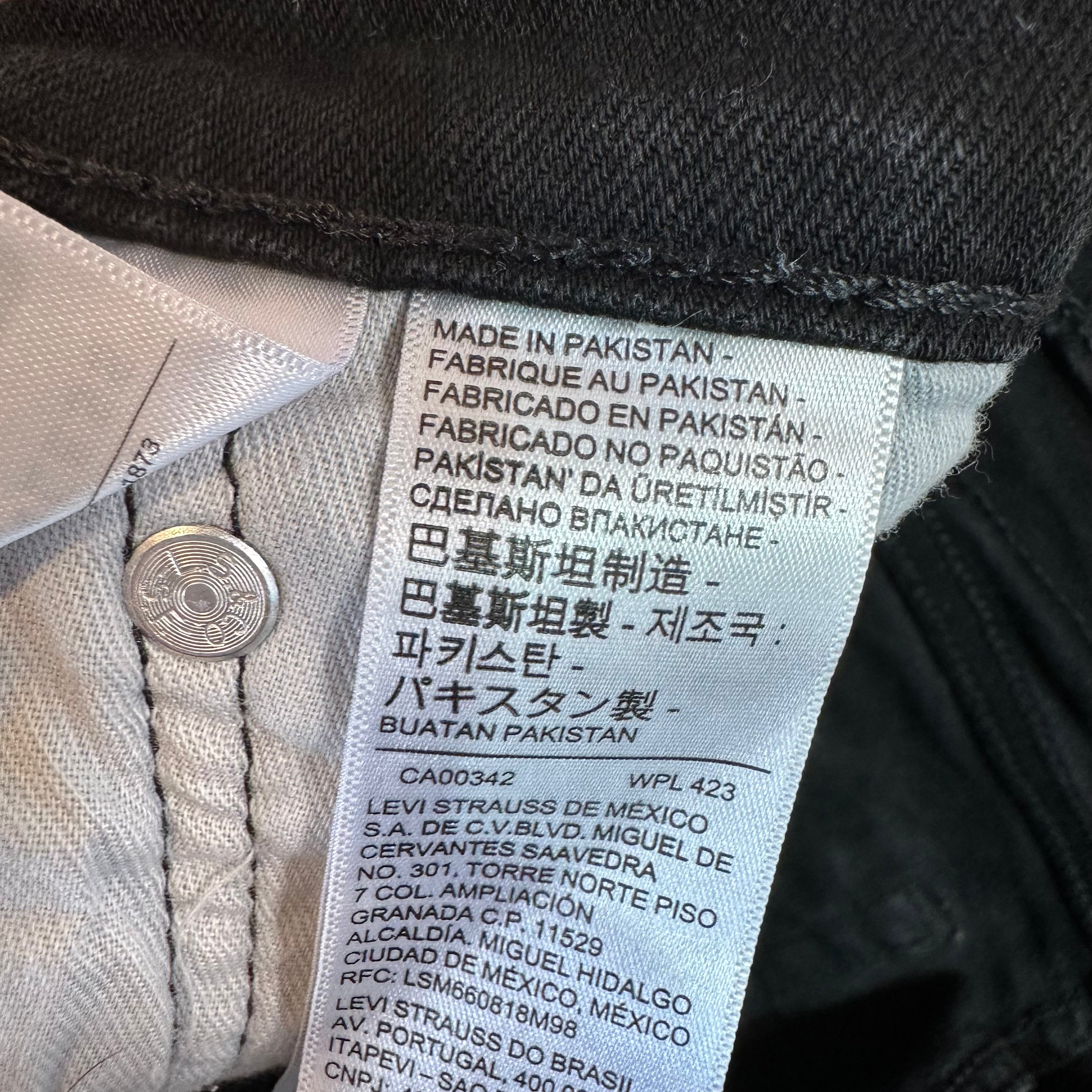 Levis Mens 511 Black Jeans 29x32 Slim Fit Modern Denim Levi's