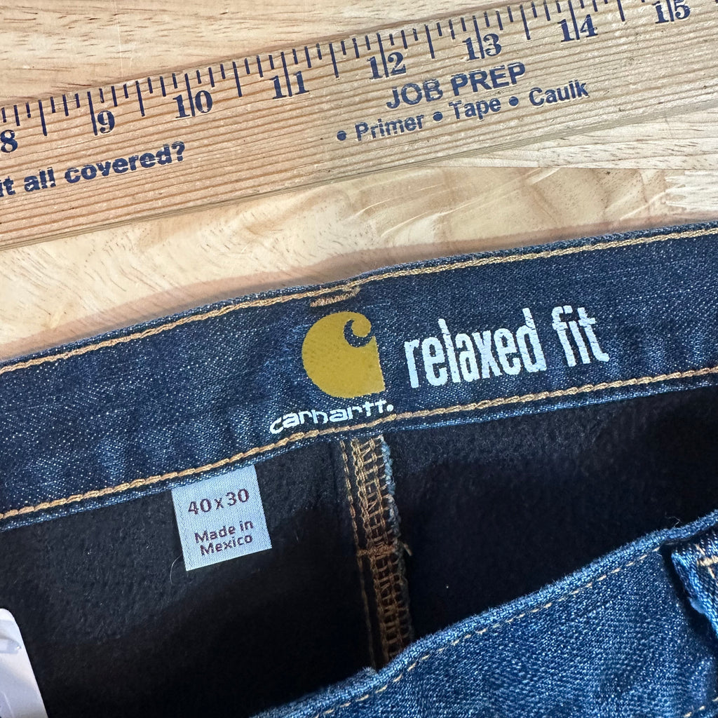 Carhartt Lined Jeans Mens 40x30