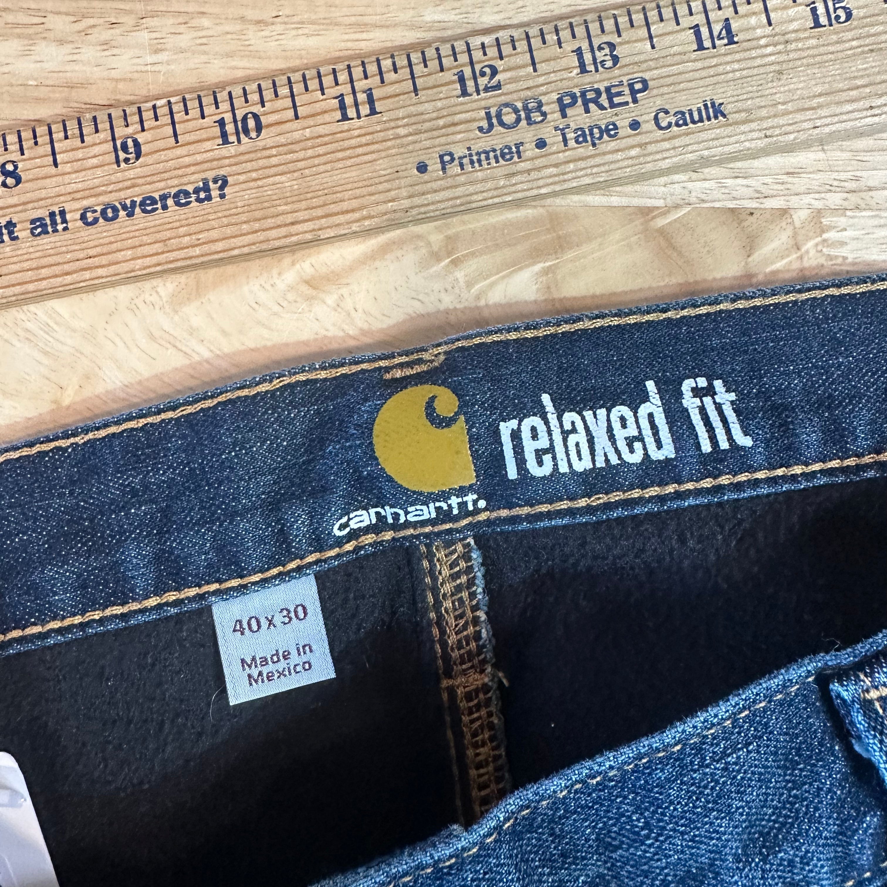 Carhartt Lined Jeans Mens 40x30