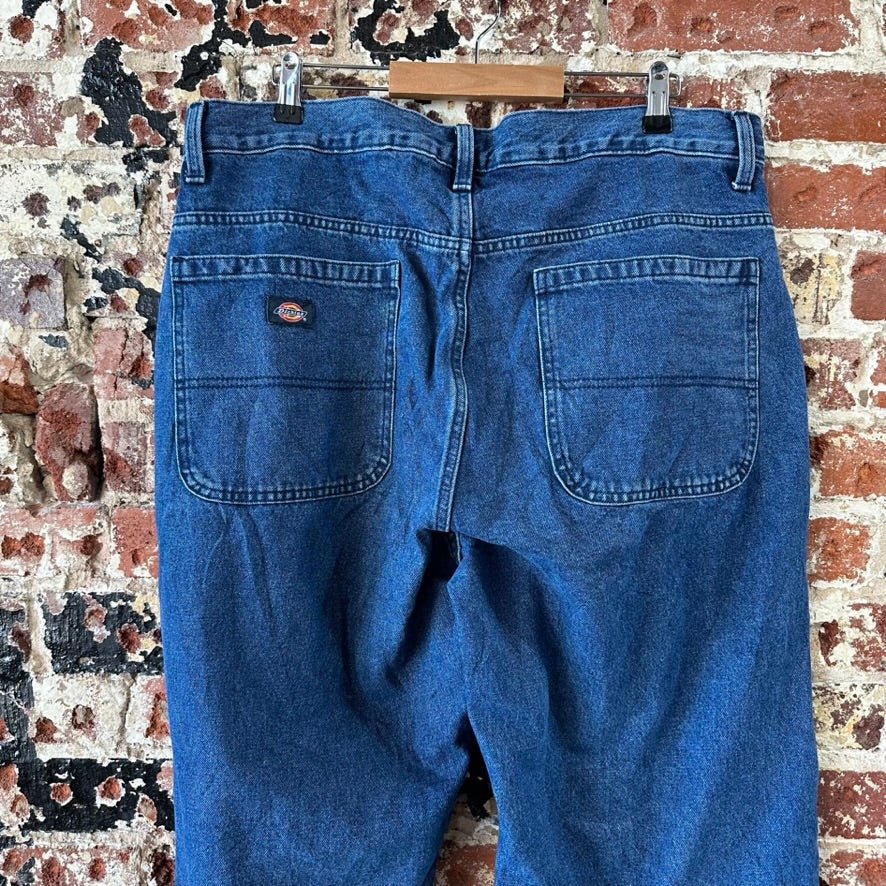 Dickies Mens Double Knee Blue Denim Jeans Utility Pants Grunge Work 36x32